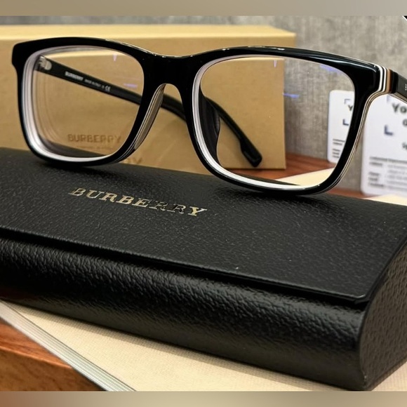 SOLD- BURBERRY Eyeglasses Check Multilayer Black with Original Case Nwt - Picture 9 of 16